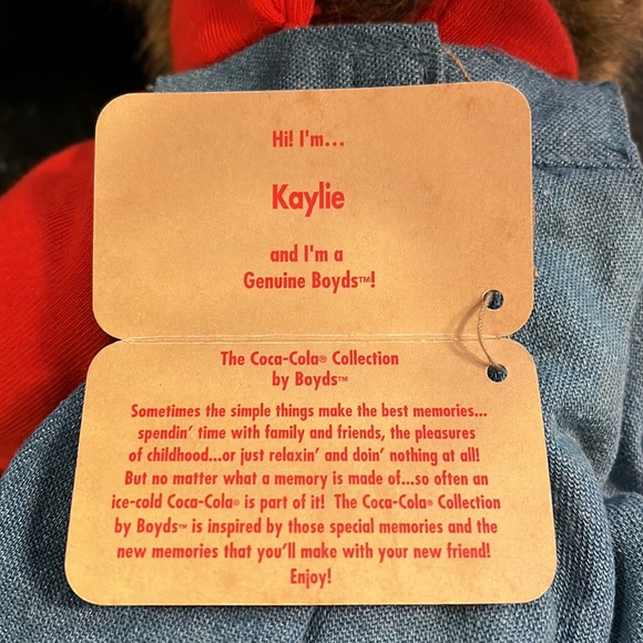 Boyds Bear - 12" Kaylie -"The Coca Cola Collection" - Picture 11 of 12